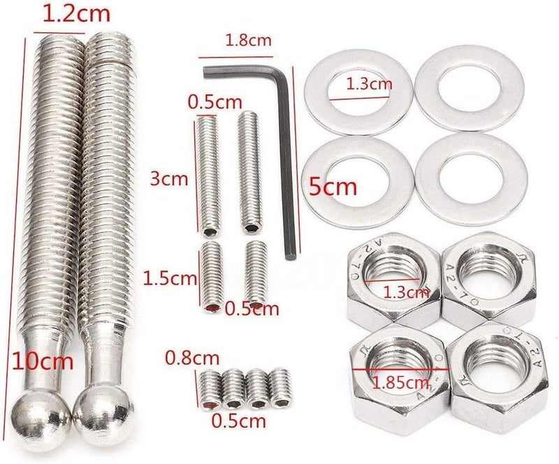 ANJOSHI 2Pack Quick Release Latch Universal 2.44in/62mm Diameter Universal Aluminum Alloy Push Button Quick Latch Hood Pins Lock Clip Kit for Auto Car Hood Pins Lock(2Pack Pro) - Image 3